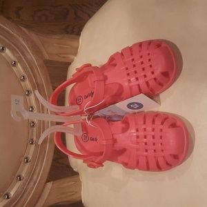 Cat & Jack coral sandals little girls toddler size 12